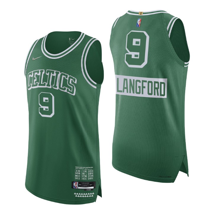 Men's Boston Celtics Romeo Langford #9 Authentic 2021-22 NBA 75TH City Jersey 2401TEMS